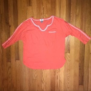 3/$20 Coral/salmon old navy 3/4 sleeve tee